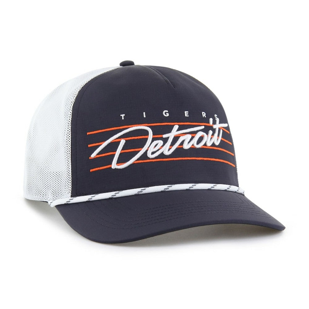 Detroit Tigers Brrr Downburst Mesh Hitch Adjustable Hat - Navy | 47 brand