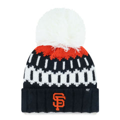 San Francisco Giants Women's Felicity Cuffed Knit Hat with Pom - Black | 47 brand