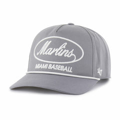 Miami Marlins Foundational Hitch Adjustable Hat - Gray | 47 brand