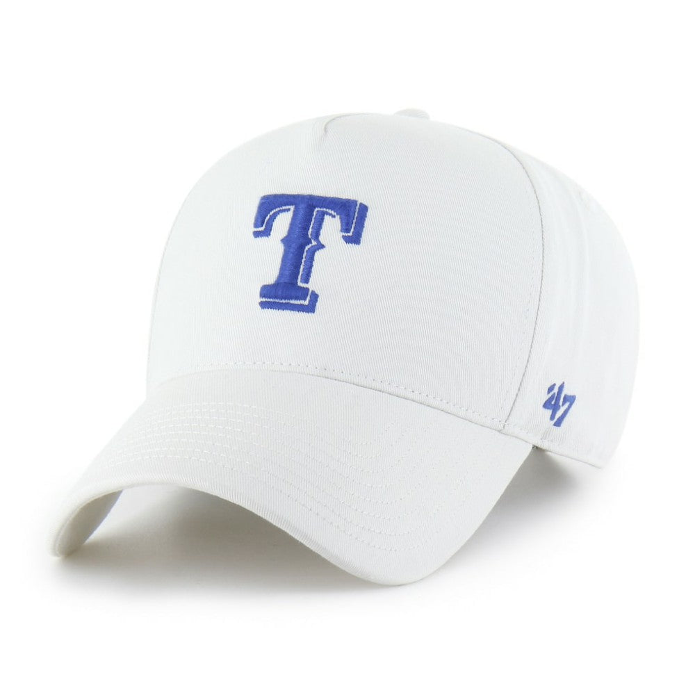 Texas Rangers Foundational Pinch Offside Adjustable Hat - White | 47 brand