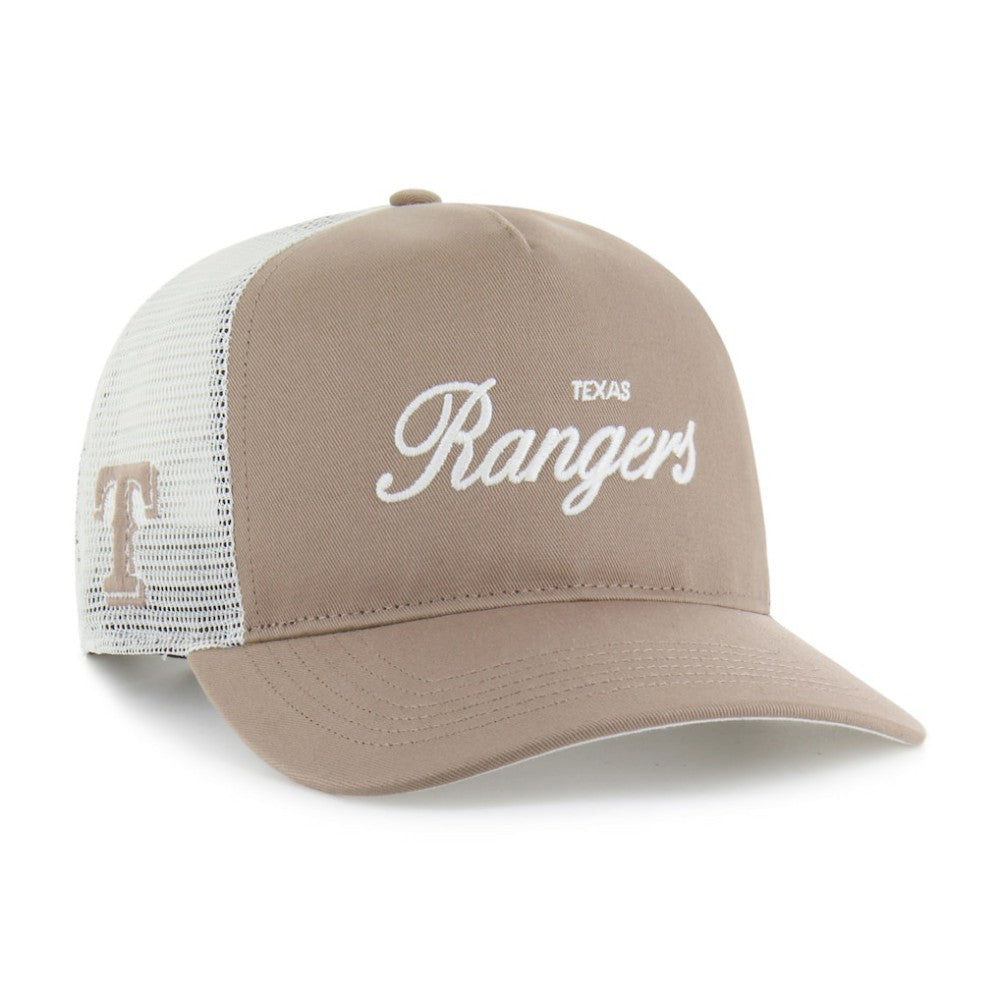 Texas Rangers Foundational Mesh Hitch Adjustable Hat - Brown | 47 brand
