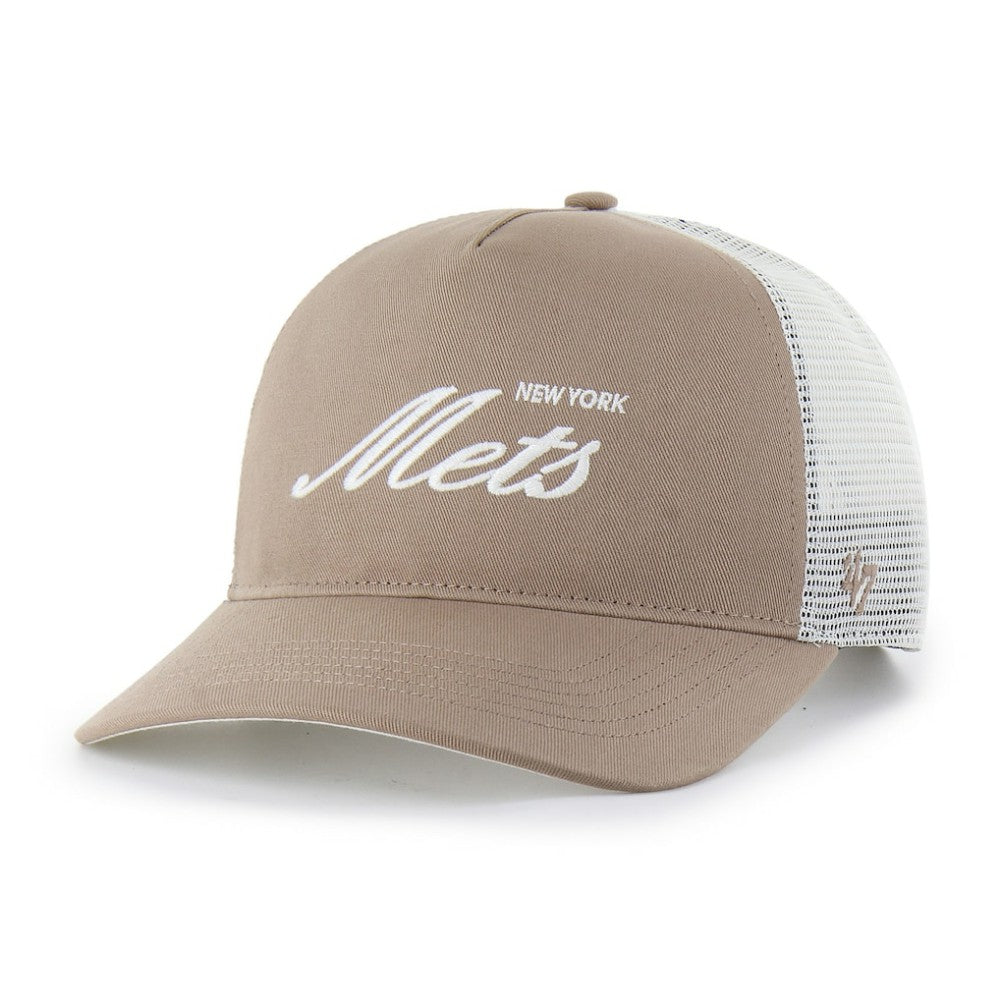 New York Mets Foundational Mesh Hitch Adjustable Hat - Brown | 47 brand