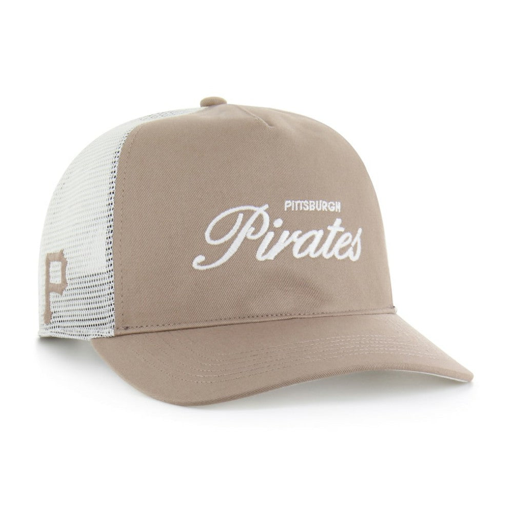 Pittsburgh Pirates Foundational Mesh Hitch Adjustable Hat - Brown | 47 brand