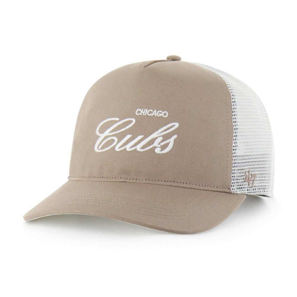 Chicago Cubs Foundational Mesh Hitch Adjustable Hat - Brown | 47 brand