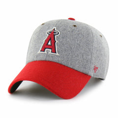 Los Angeles Angels Golden Age Wool Clean Up Adjustable Hat - Gray/Red | 47 brand