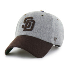 San Diego Padres Golden Age Wool Clean Up Adjustable Hat - Gray/Brown | 47 brand