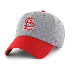 St. Louis Cardinals Golden Age Wool Clean Up Adjustable Hat - Gray/Red | 47 brand