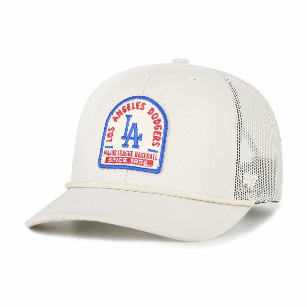 Los Angeles Dodgers Gravestone Adjustable Trucker Hat - Cream | 47 brand
