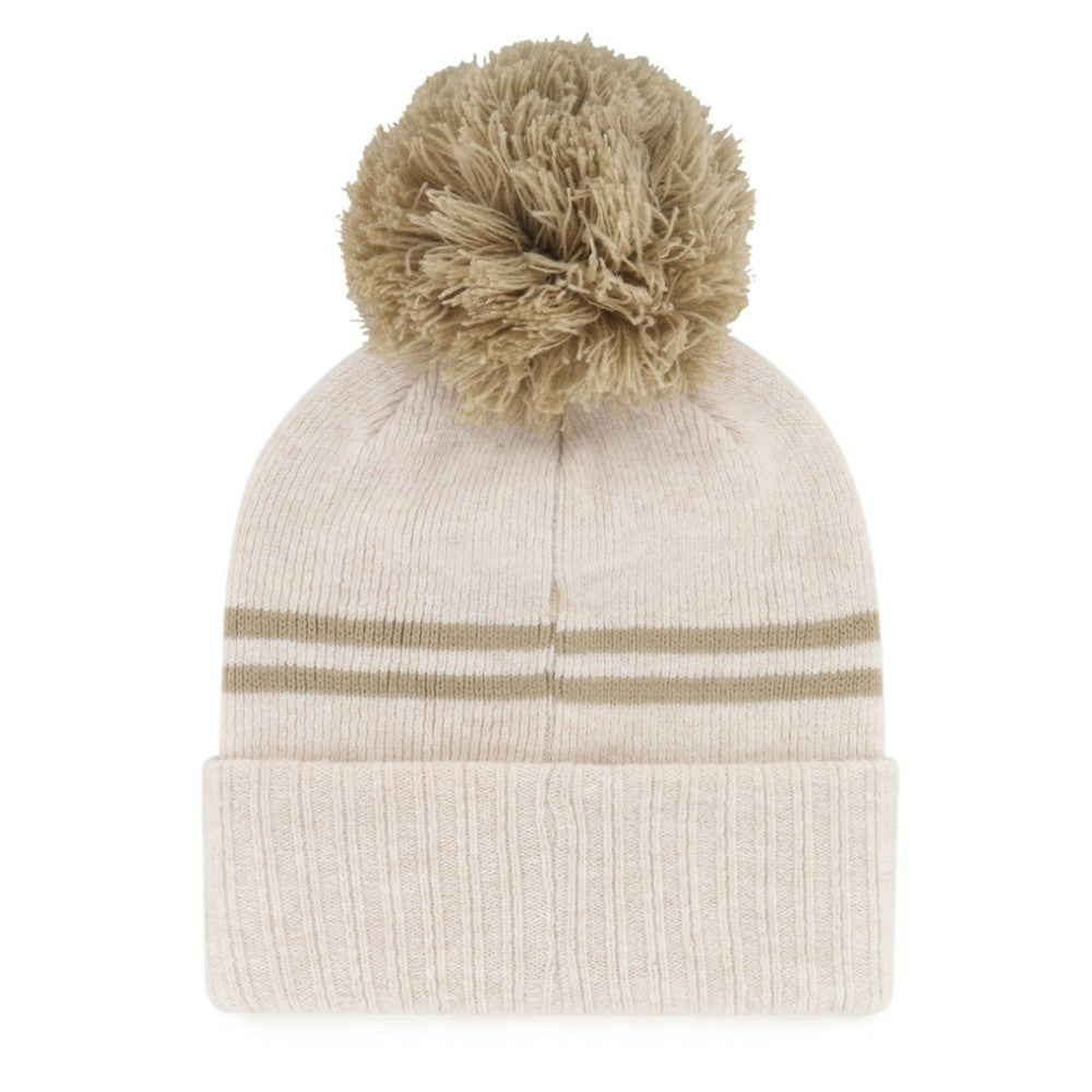 Chicago Cubs Women's Latte Cuffed Knit Hat with Pom - Natural | 47 brand