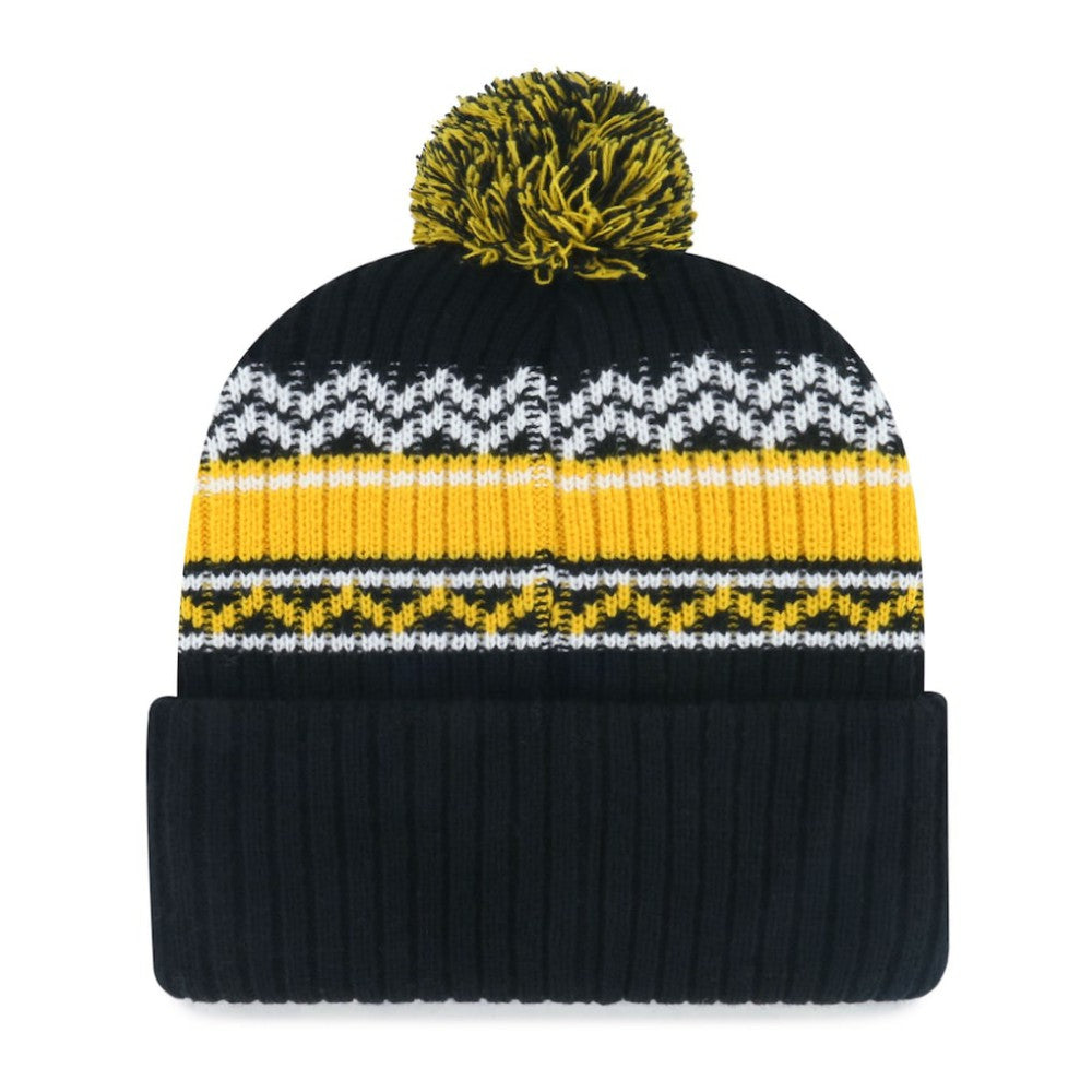Pittsburgh Pirates Youth Polar Vortex Cuffed Knit Hat with Pom - Black | 47 brand