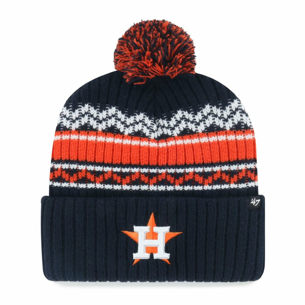 Houston Astros Youth Polar Vortex Cuffed Knit Hat with Pom - Navy | 47 brand