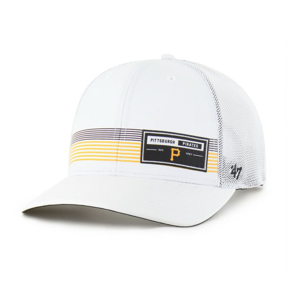 Pittsburgh Pirates Rangefinder brrr Trucker Adjustable Hat - White | 47 brand