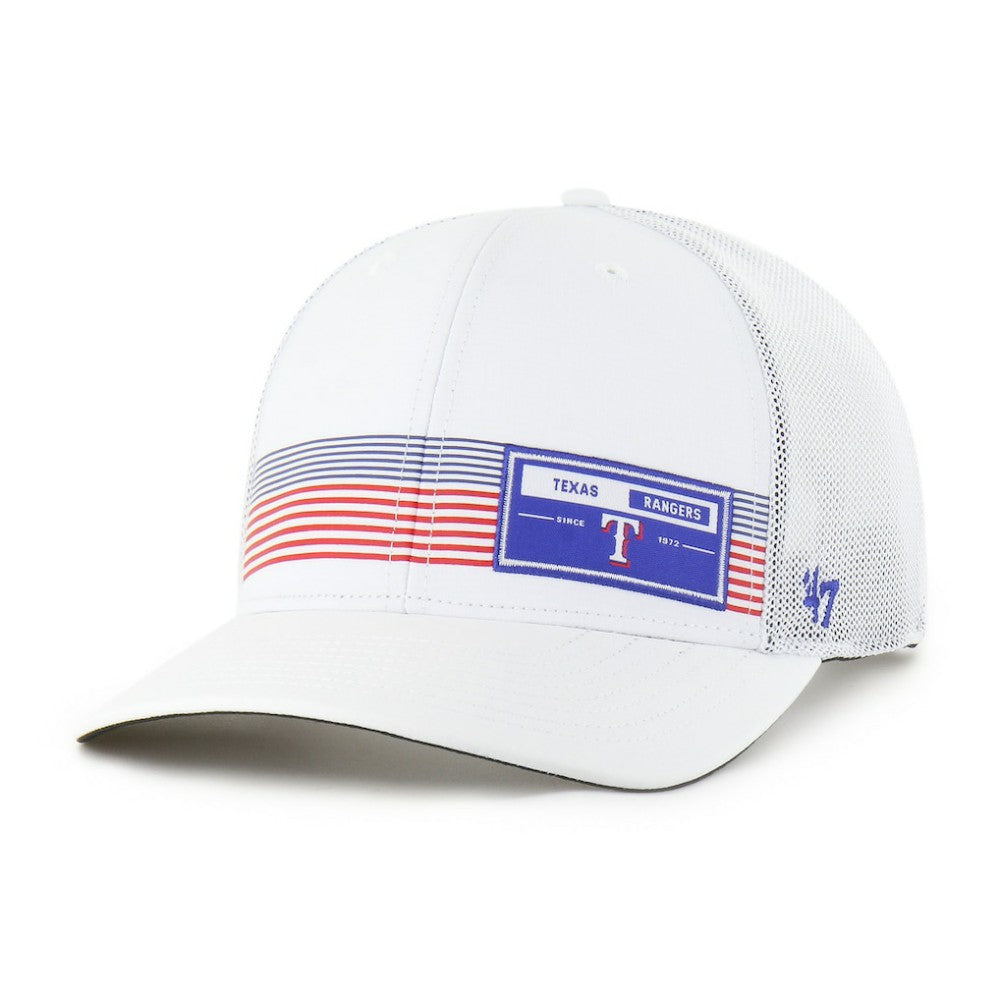 Texas Rangers Rangefinder brrr Trucker Adjustable Hat - White | 47 brand