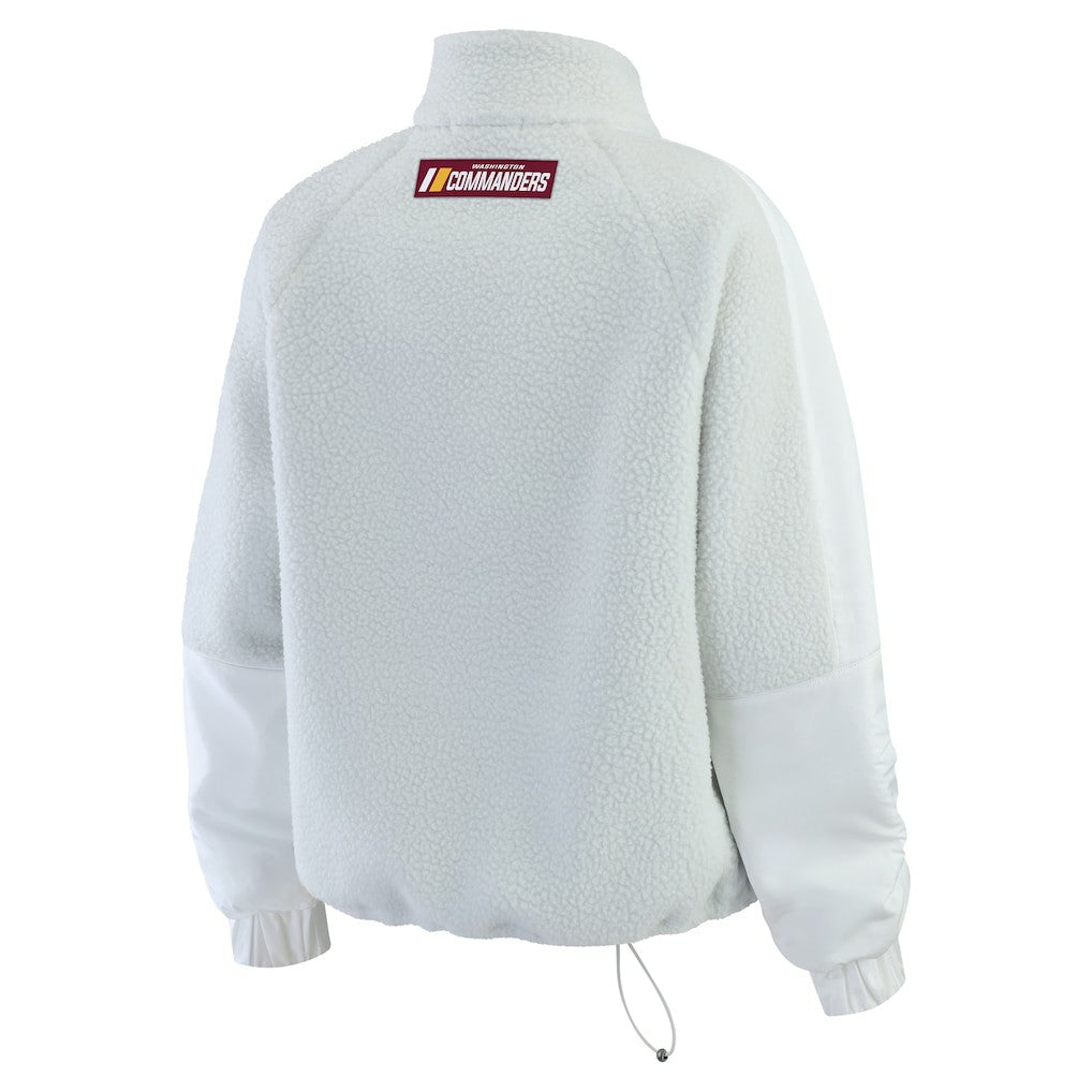 NFL Washington Commanders WEAR by Erin Andrews Women's Polar Fleece Half-Zip Jacket