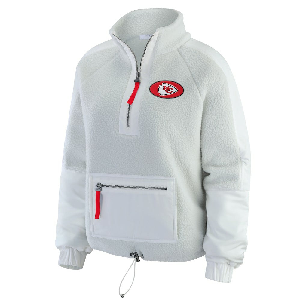 NFL Kansas City Chiefs WEAR by Erin Andrews Women's Polar Fleece Half-Zip Jacket