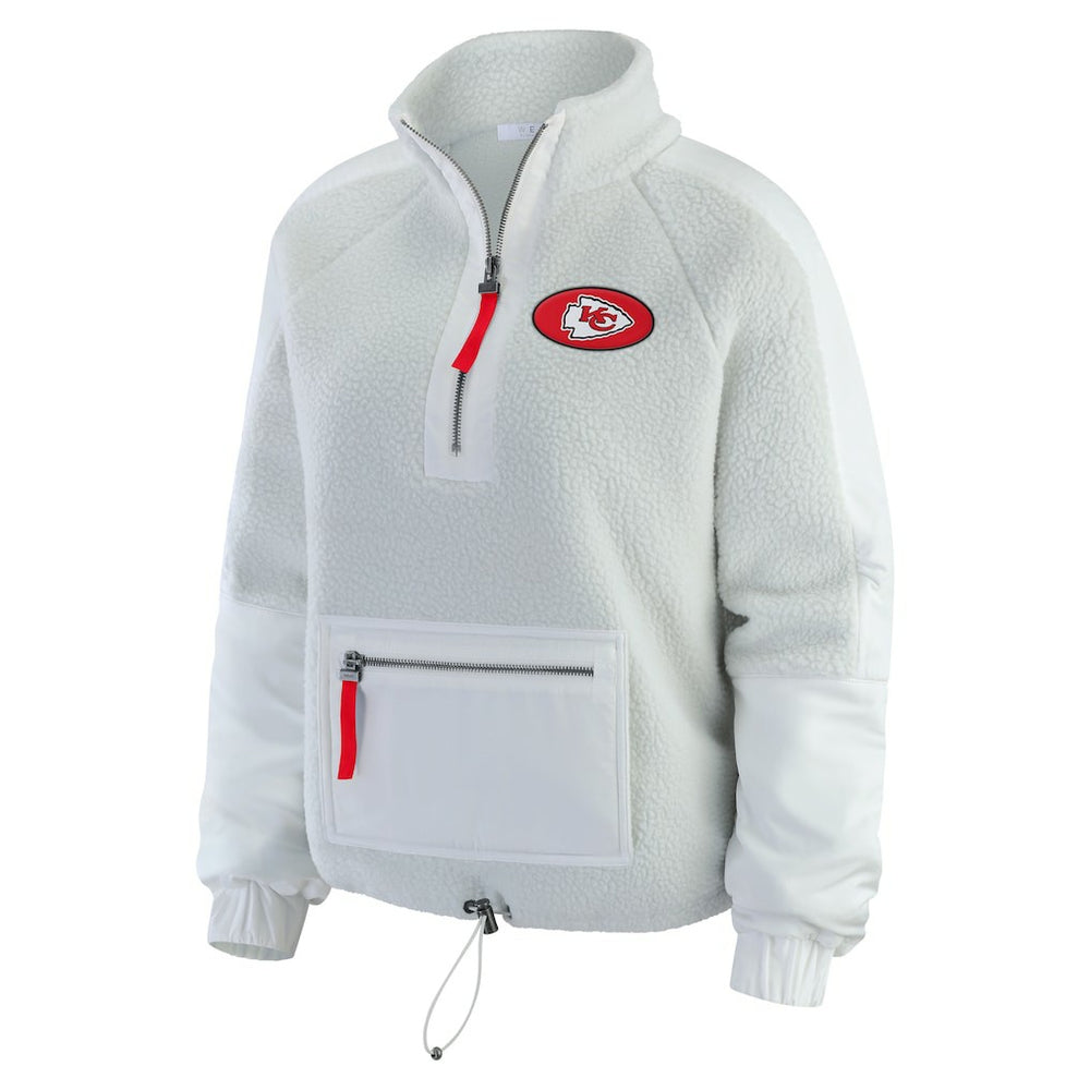 NFL Kansas City Chiefs WEAR by Erin Andrews Women's Polar Fleece Half-Zip Jacket