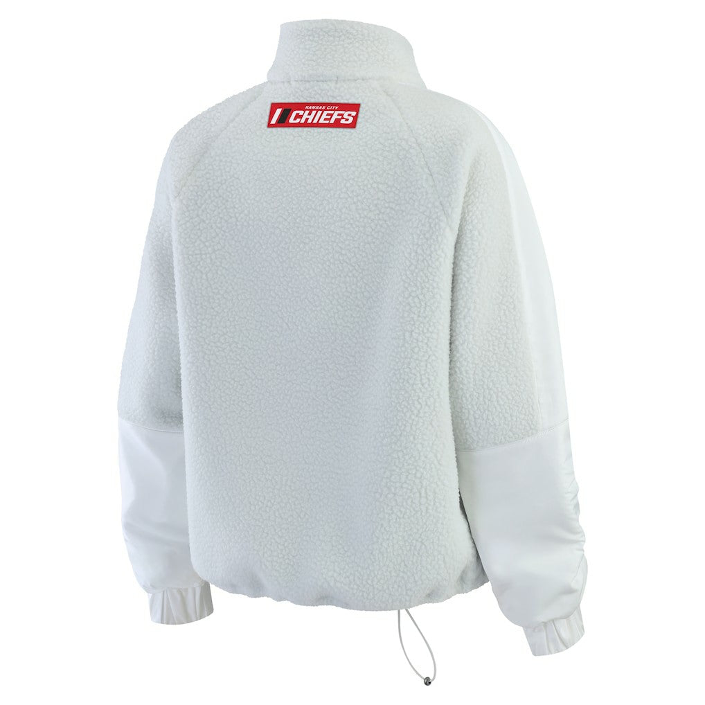 NFL Kansas City Chiefs WEAR by Erin Andrews Women's Polar Fleece Half-Zip Jacket