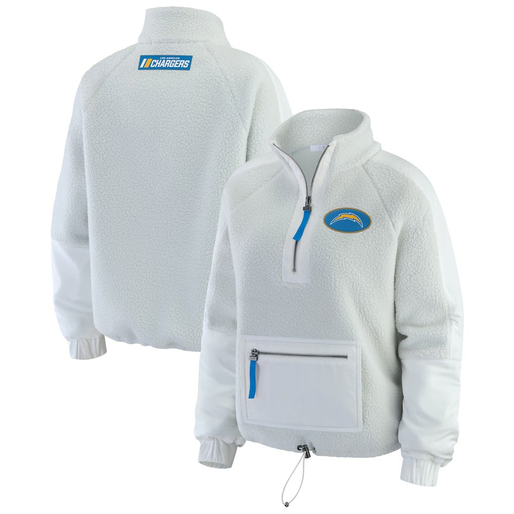 NFL Los Angeles Chargers WEAR by Erin Andrews Women's Polar Fleece Half-Zip Jacket