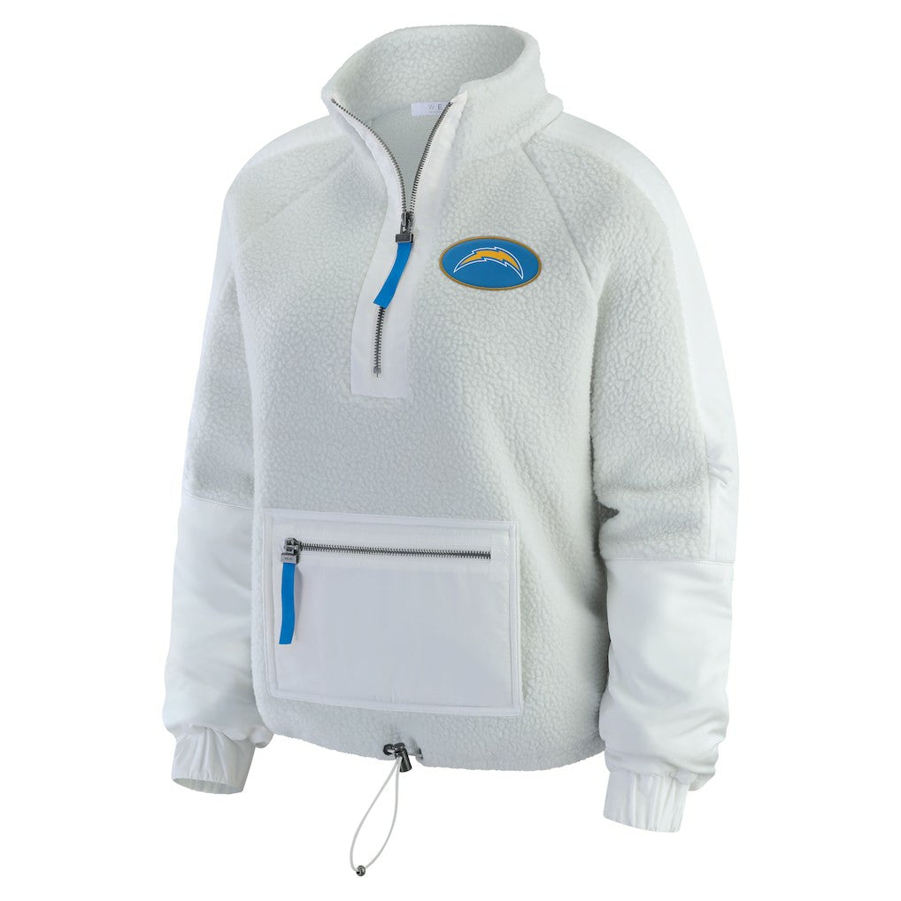 NFL Los Angeles Chargers WEAR by Erin Andrews Women's Polar Fleece Half-Zip Jacket
