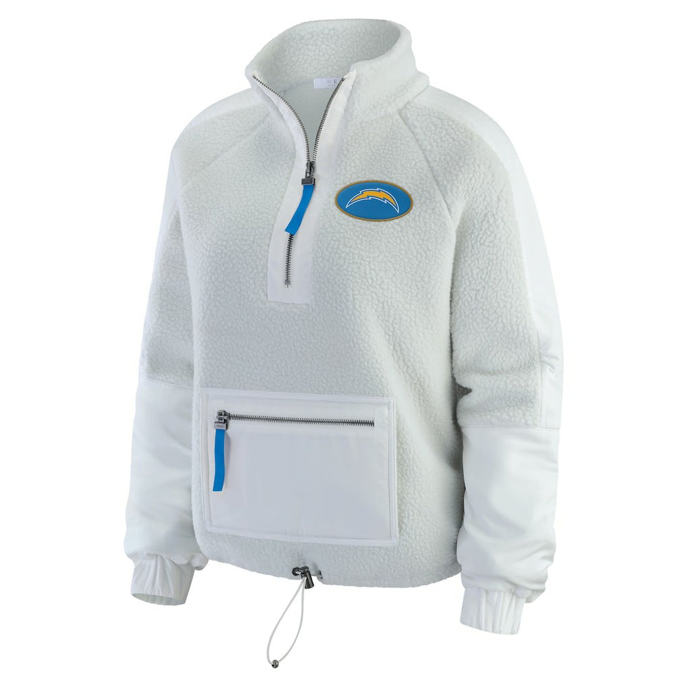 NFL Los Angeles Chargers WEAR by Erin Andrews Women's Polar Fleece Half-Zip Jacket