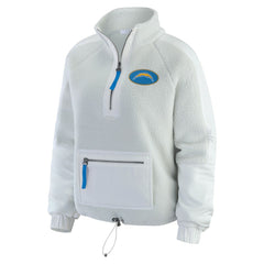 NFL Los Angeles Chargers WEAR by Erin Andrews Women's Polar Fleece Half-Zip Jacket