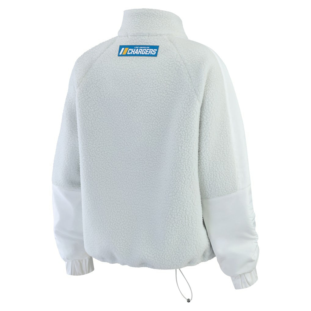 NFL Los Angeles Chargers WEAR by Erin Andrews Women's Polar Fleece Half-Zip Jacket