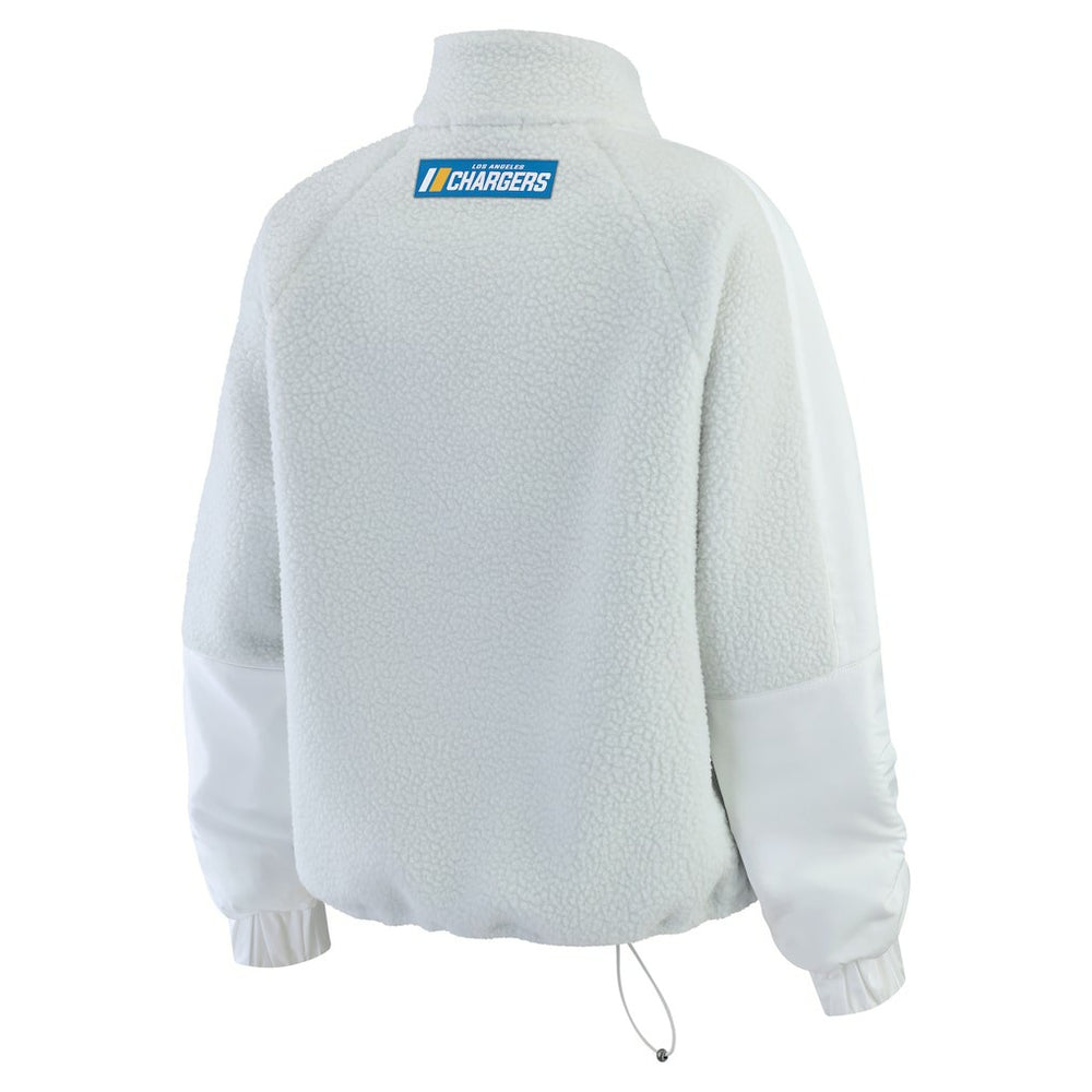 NFL Los Angeles Chargers WEAR by Erin Andrews Women's Polar Fleece Half-Zip Jacket