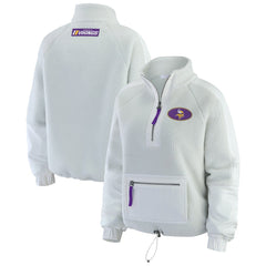 NFL Minnesota Vikings WEAR by Erin Andrews Women's Polar Fleece Half-Zip Jacket