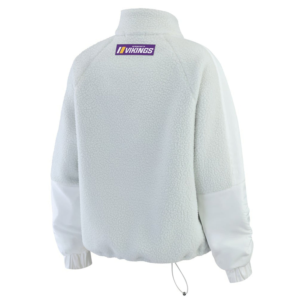 NFL Minnesota Vikings WEAR by Erin Andrews Women's Polar Fleece Half-Zip Jacket