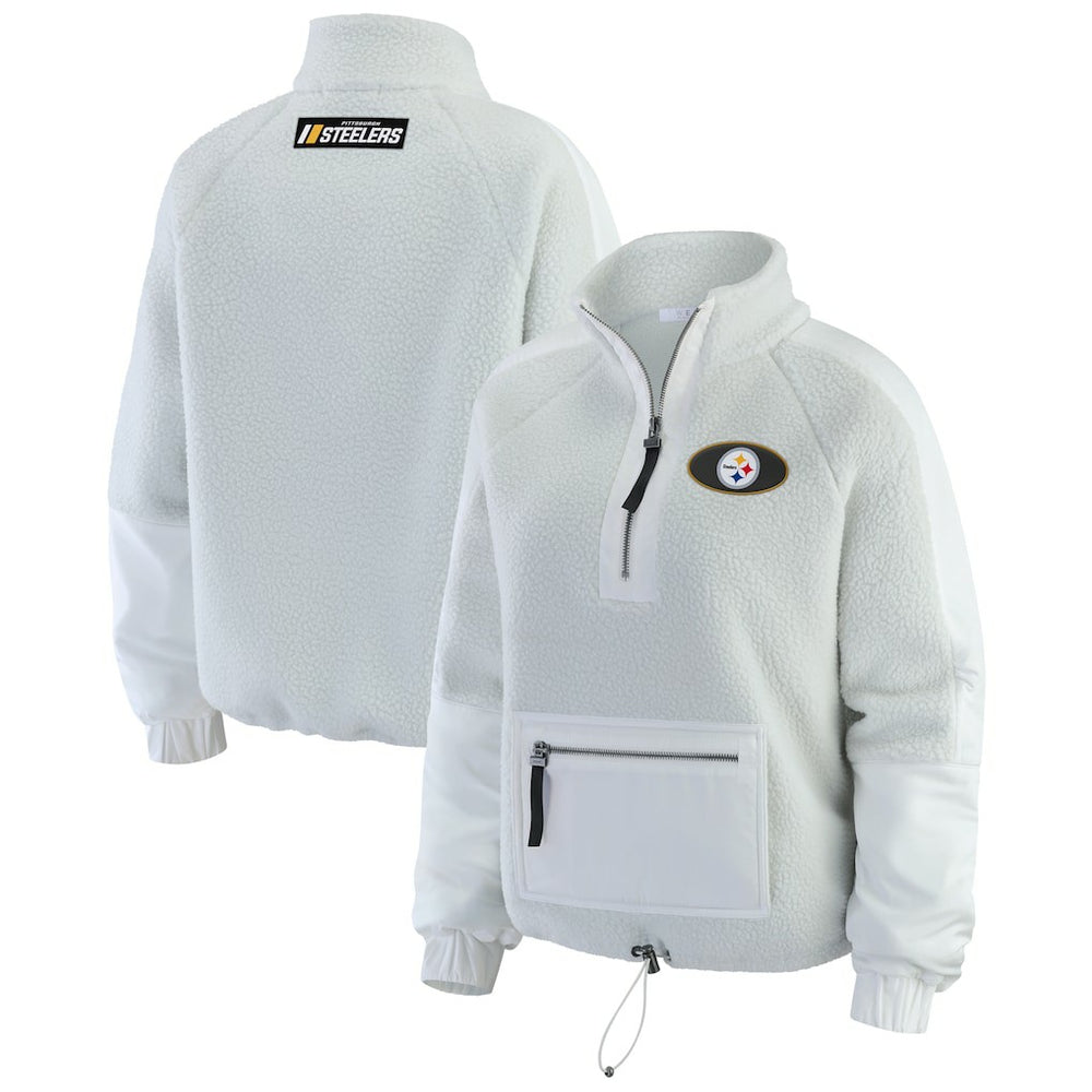NFL Pittsburgh Steelers WEAR by Erin Andrews Women's Polar Fleece Half-Zip Jacket