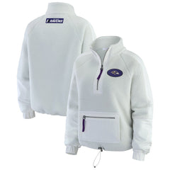 NFL Baltimore Ravens WEAR by Erin Andrews Women's Polar Fleece Half-Zip Jacket