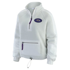 NFL Baltimore Ravens WEAR by Erin Andrews Women's Polar Fleece Half-Zip Jacket