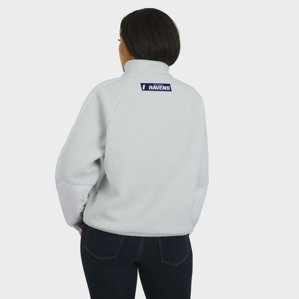 NFL Baltimore Ravens WEAR by Erin Andrews Women's Polar Fleece Half-Zip Jacket