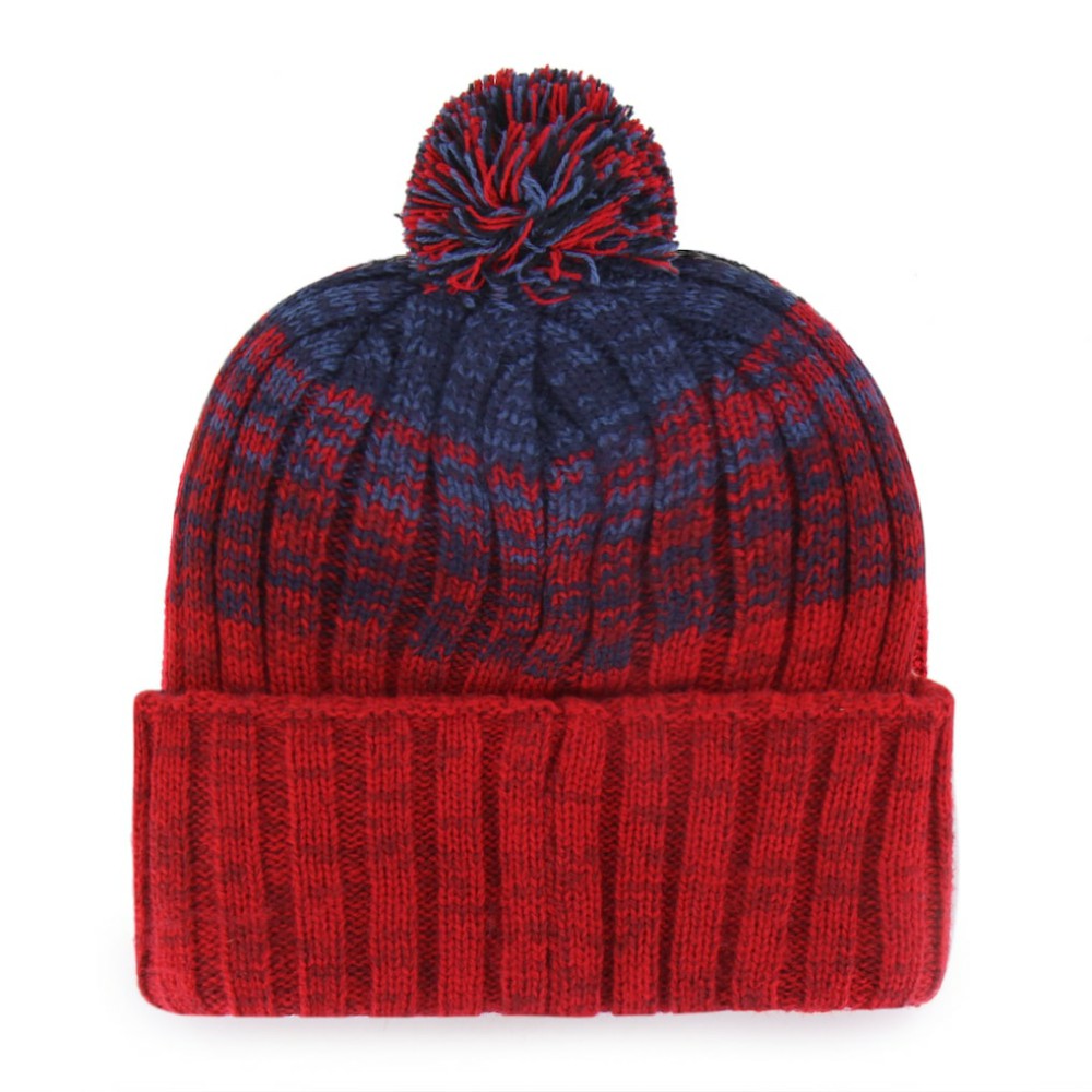 Washington Nationals Cascade Cuffed Knit Hat with Pom - Red | 47 brand