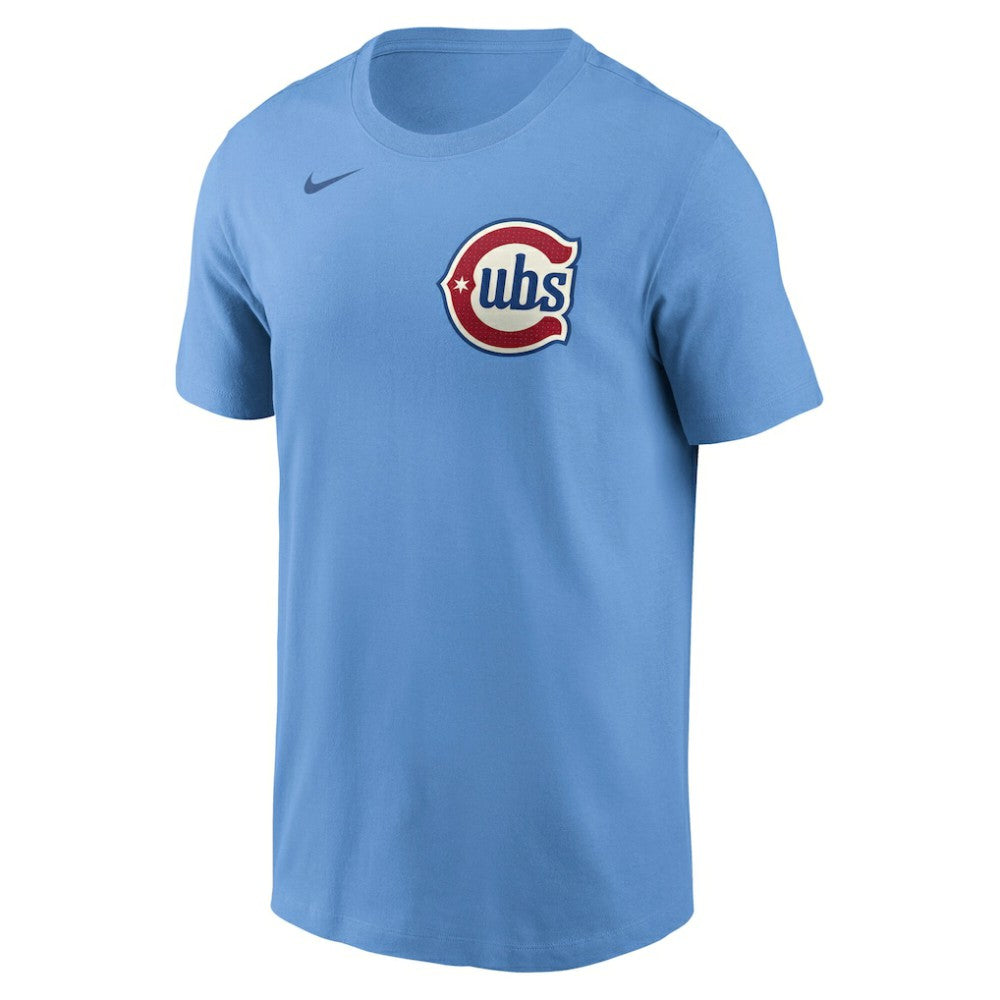 Dansby Swanson Chicago Cubs Fuse Name & Number T-Shirt - Light Blue | Nike