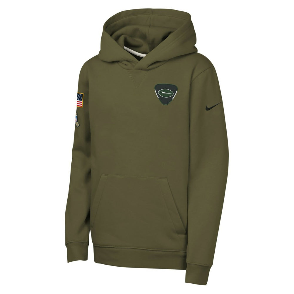 NFL New York Jets Youth 2025 Salute to Service Club Fleece Hoodie
