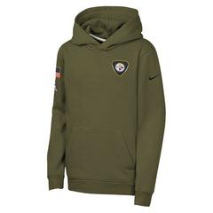 NFL Pittsburgh Steelers Youth 2025 Salute to Service Club Fleece Hoodie