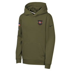 NFL San Francisco 49ers Youth 2025 Salute to Service Club Fleece Hoodie