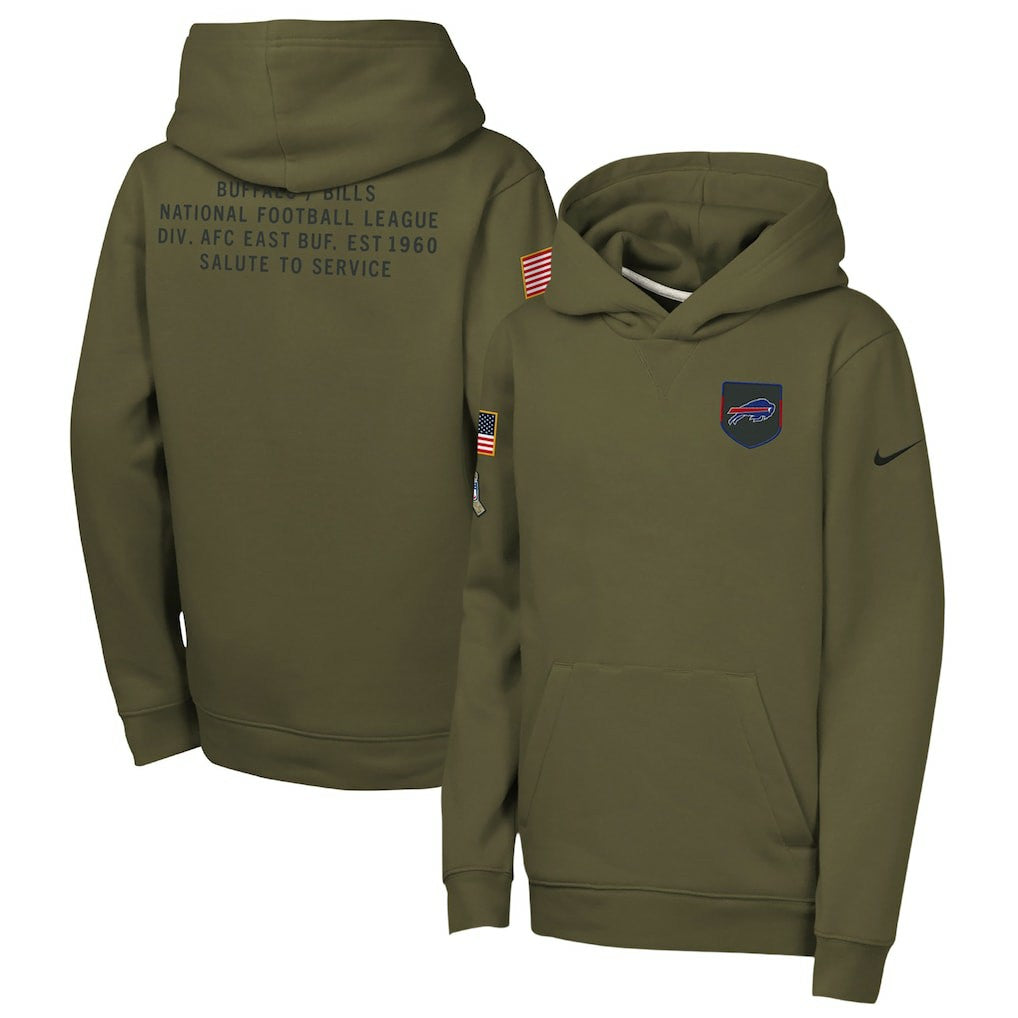NFL Buffalo Bills Youth 2025 Salute to Service Club Fleece Hoodie