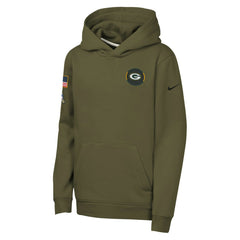 NFL Green Bay Packers Youth 2025 Salute to Service Club Fleece Hoodie