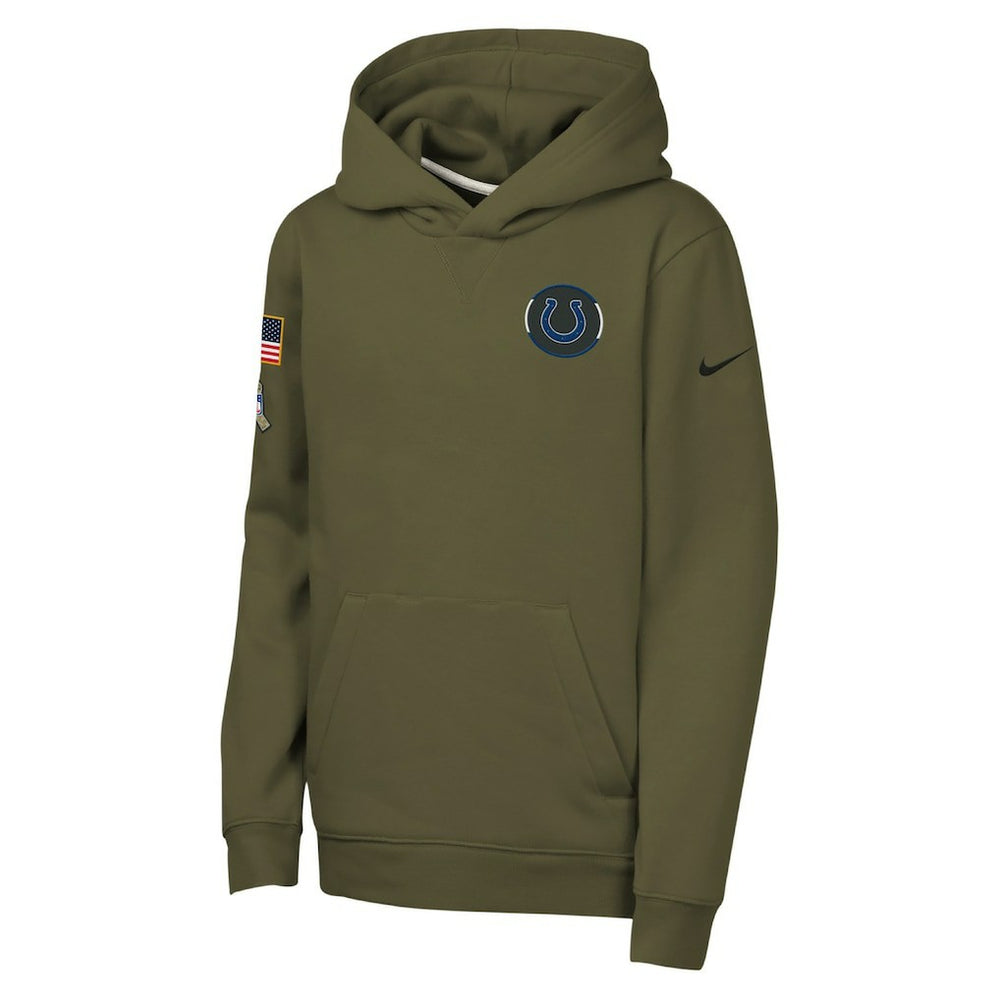NFL Indianapolis Colts Youth 2025 Salute to Service Club Fleece Hoodie