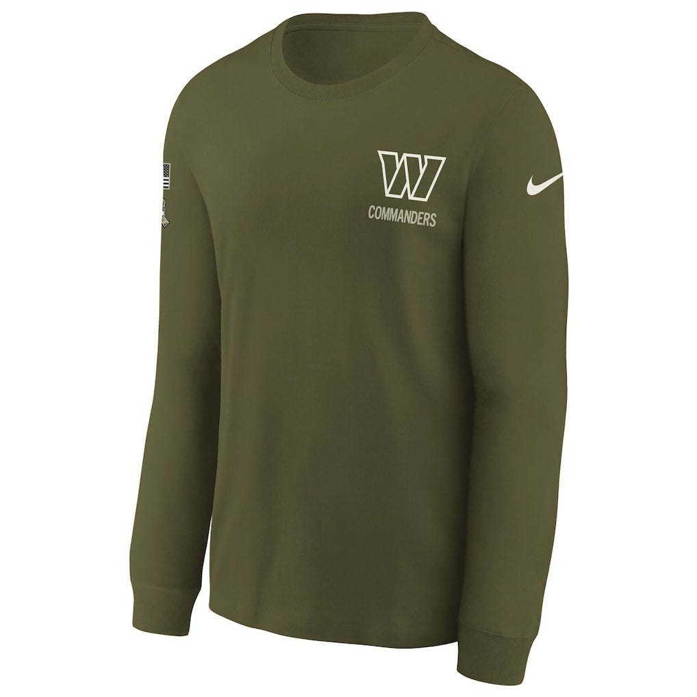 NFL Washington Commanders Youth 2025 Salute to Service Sideline Long Sleeve T-Shirt