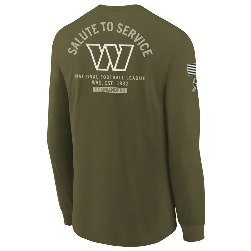 NFL Washington Commanders Youth 2025 Salute to Service Sideline Long Sleeve T-Shirt