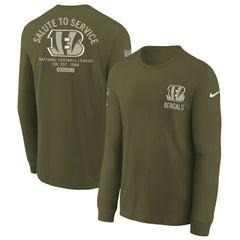 NFL Cincinnati Bengals Youth 2025 Salute to Service Sideline Long Sleeve T-Shirt