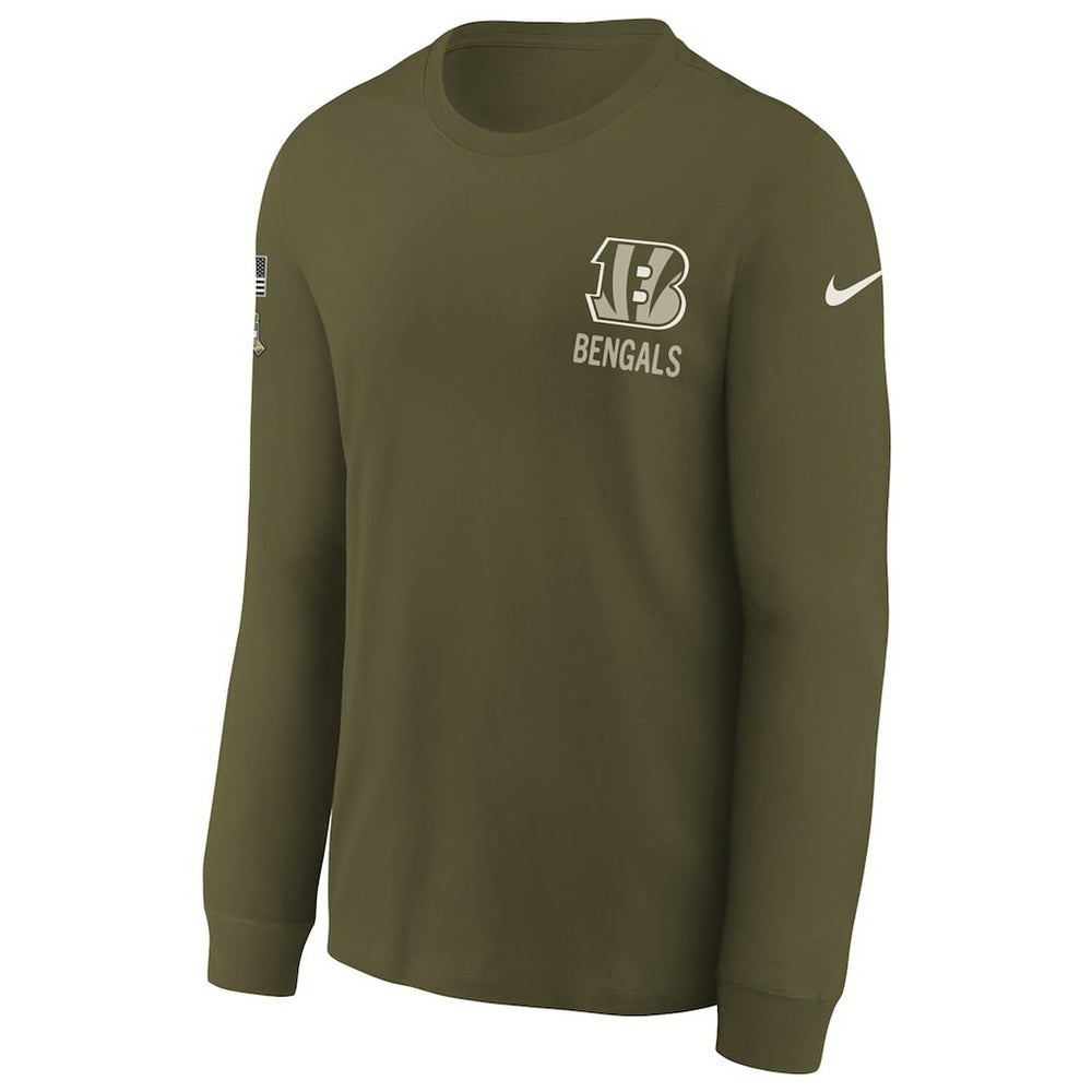 NFL Cincinnati Bengals Youth 2025 Salute to Service Sideline Long Sleeve T-Shirt