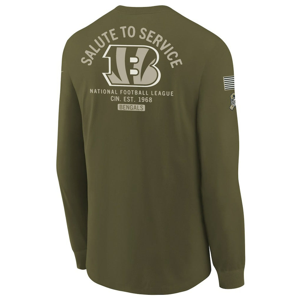 NFL Cincinnati Bengals Youth 2025 Salute to Service Sideline Long Sleeve T-Shirt