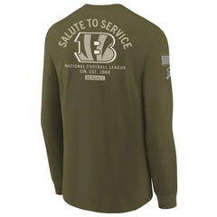 NFL Cincinnati Bengals Youth 2025 Salute to Service Sideline Long Sleeve T-Shirt