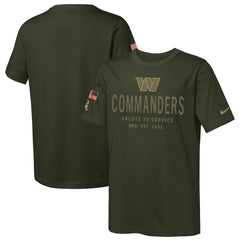 NFL Washington Commanders Youth 2025 Salute to Service Sideline Dri-FIT T-Shirt