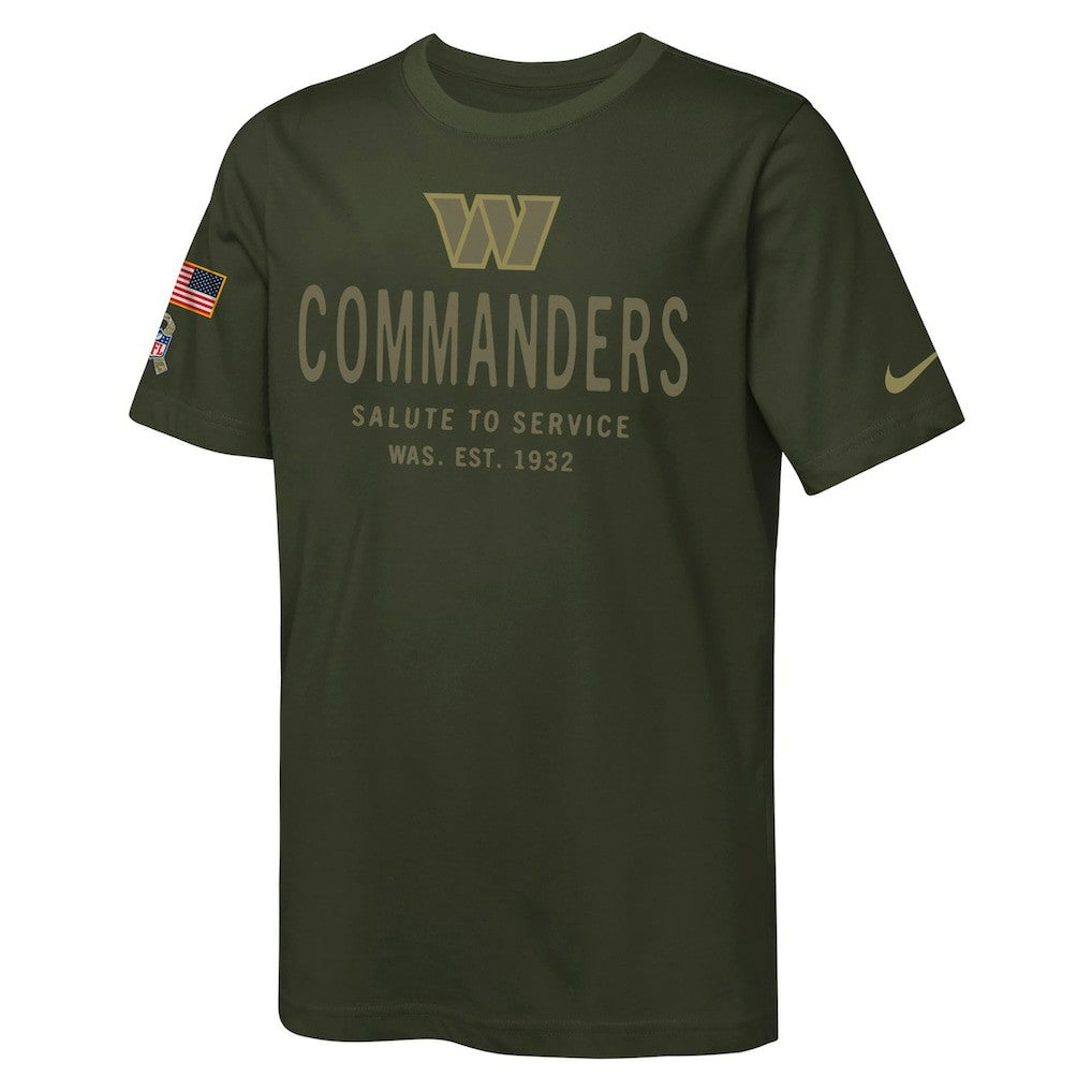 NFL Washington Commanders Youth 2025 Salute to Service Sideline Dri-FIT T-Shirt