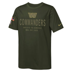 NFL Washington Commanders Youth 2025 Salute to Service Sideline Dri-FIT T-Shirt